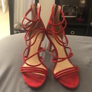 Strappy Red Vince Camuto heels